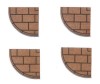 N-PV005 Pavement Corner Sections N gauge Laser Cut Kit - Pack of 4