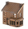 N-SH004 Low Relief Victorian Shop /  House Right Hand N Gauge Laser Cut Kit