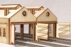 ES005 Engine Shed and Workshop Multipack OO Gauge Laser Cut Kit