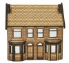 N-HS014 Low Relief Victorian Double Bay Window Terraced Houses N Gauge Laser Cut