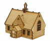 TT-HL001 Small School or Town Hall TT:120 Gauge Model Laser Cut Kit