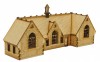 TT-SC002 Half Relief School Building TT:120 Gauge Model Laser Cut Kit