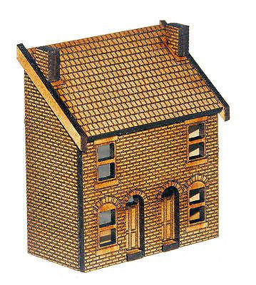 N-HS002 Low Relief Front Victorian Double Terraced Houses N Gauge Laser Cut Kit
