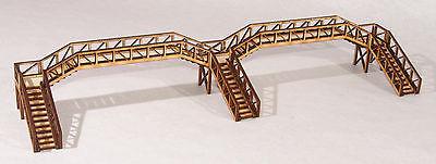 FB004 Platform Footbridge Triple Flight Quad Span OO Gauge Model Laser Cut Kit