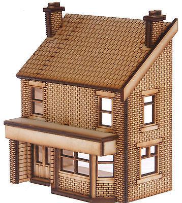 PB004 Low Relief Victorian Terraced Pub RIght Hand OO Gauge Laser Cut Kit