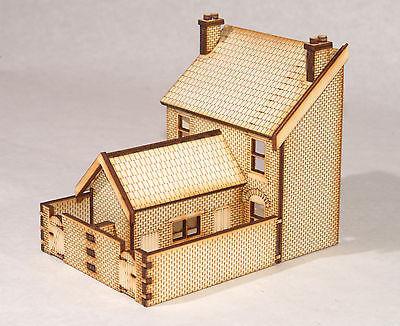 HS003 Low Relief Rear Victorian Double Terraced Houses OO Gauge Laser Cut Kit