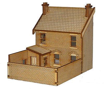 PB006 Right Hand Low Relief Rear Victorian Terraced Pub OO Gauge Laser Cut Kit