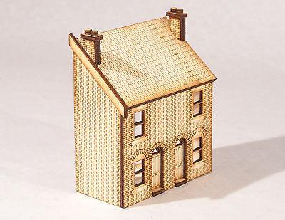 HS002 Low Relief Front Victorian Double Terraced Houses OO Gauge Laser Cut Kit