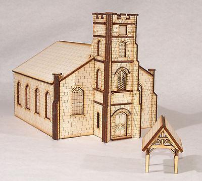 CH001 Parish Church and Lych Gate OO Gauge Model Laser Cut Kit