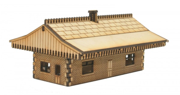 N-ST003 Mid Sized Island Station Building N Gauge Laser Cut Kit