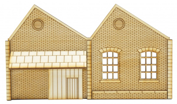 NL007 Ultra Low Relief Northlight Factory with Ground Level Loading Door Left Hand Peak OO Gauge Kit