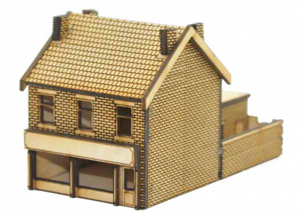 N-SH015 Victorian Terraced Shop Type 3 Right Handed N Gauge Laser Cut Kit