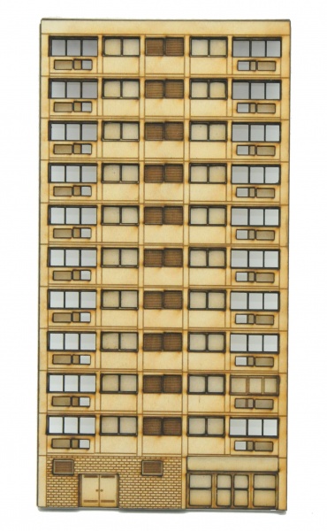 N-FL002 Right Hand Low Relief Block of Flats N Gauge Laser Cut Kit