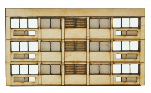 N-FL003 3 Storey Extension for Low Relief Block of Flats N Gauge Laser Cut Kit