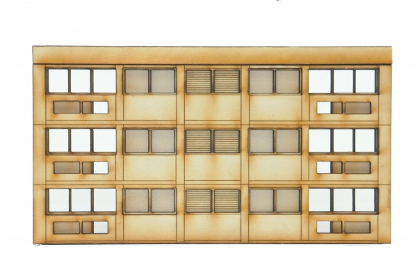 FL003 3 Storey Extension for Low Relief Block of Flats OO Gauge Laser Cut Kit