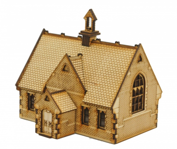 TT-HL001 Small School or Town Hall TT:120 Gauge Model Laser Cut Kit