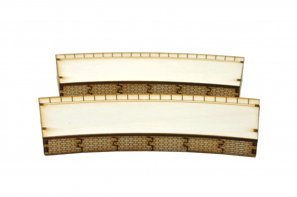 PS011 Single Sided Inner 3rd Radius Curved Platform Twin OO Gauge Laser Cut Kit