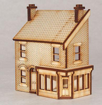 SH004 Low Relief Victorian Shop/Terraced House Right Hand OO Gauge Laser Cut Kit