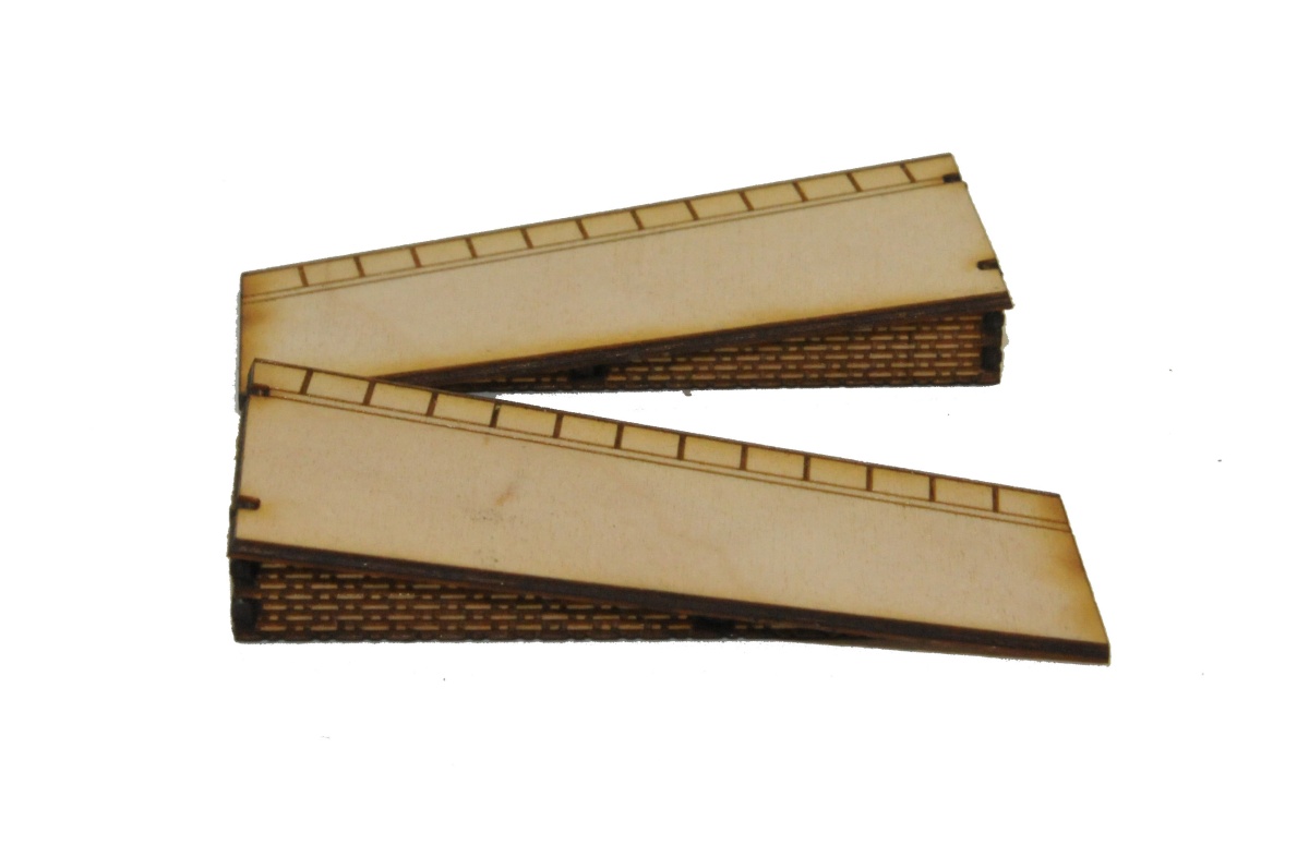 N-PS006 Single Sided Half Angled Platform Ramp Twin pack N Gauge Laser ...